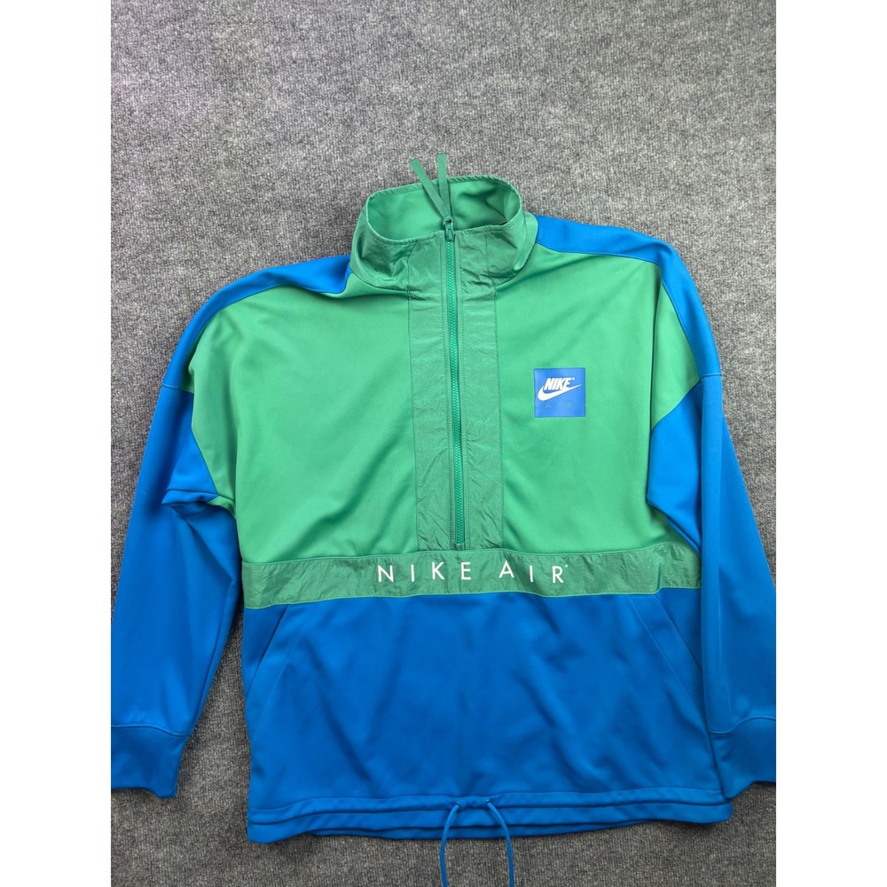 Nike Air Half-Zip Track Jacket Mens XL Green Blue Colorblock Pullover CJ4834-480